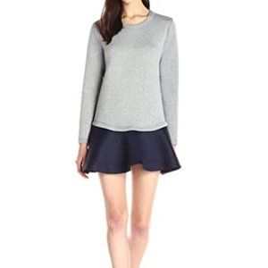 BCBG MAX AZRIA Genesa Flounce Hem Colorblock Dress